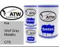 Preview: Kia, Wolf Gray Metallic, C7S: 500ml Lackdose + 500ml Klarlack + 250ml Härter - Set, von ATW Autoteile West.